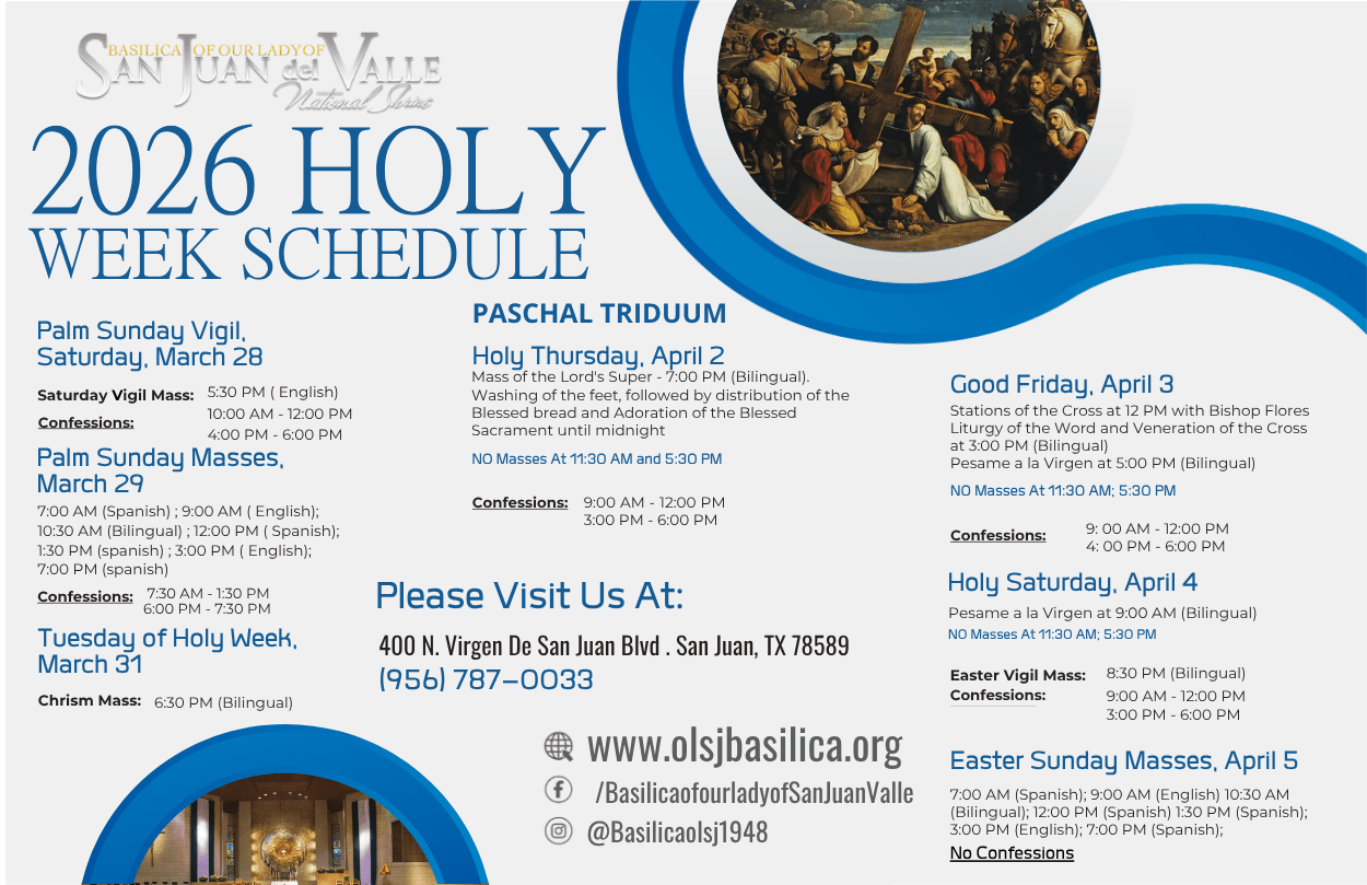 2026 Holy Week Schedule